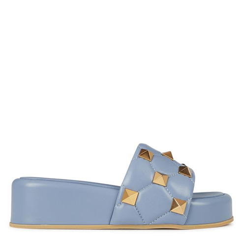 VALENTINO GARAVANI - Roman Stud Flatform Slide Sandals