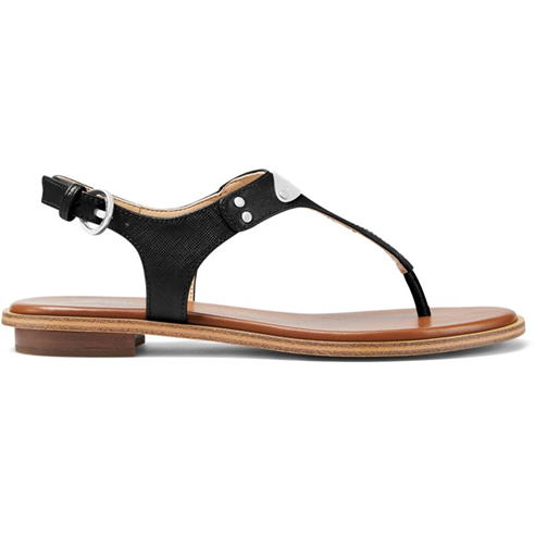 MICHAEL Michael Kors - Logo Plate Leather Thong Sandal