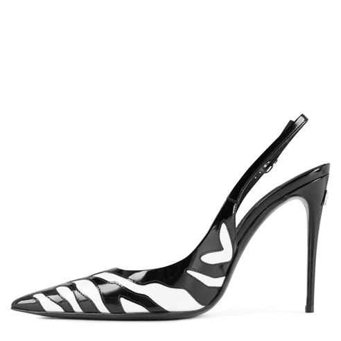 DOLCE AND GABBANA - Zebra Slingback Heel
