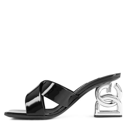 DOLCE AND GABBANA - Polished Calfskin Mules