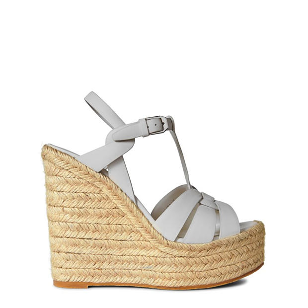SAINT LAURENT Tribute Espadrilles Wedge Cruise Fashion