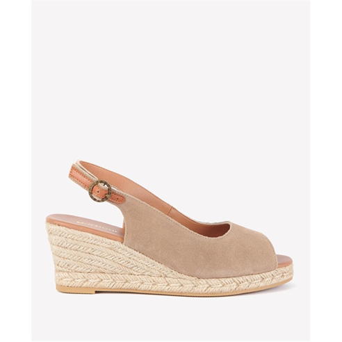 Barbour - Nadia Peep-Toe Espadrille Wedges