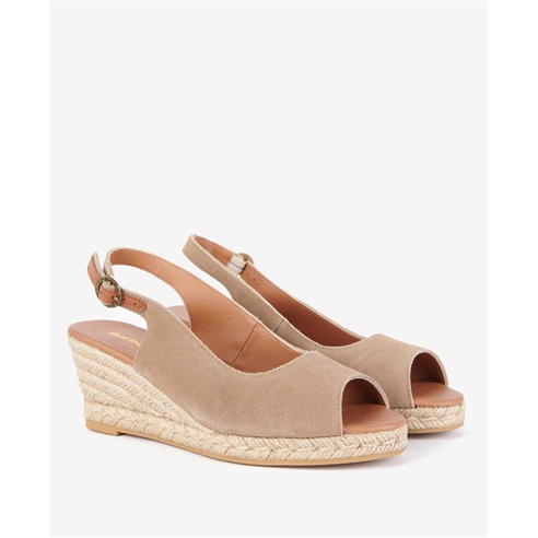 Barbour - Nadia Peep-Toe Espadrille Wedges