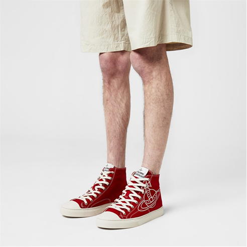 VIVIENNE WESTWOOD - Orb Canvas High Top Trainers