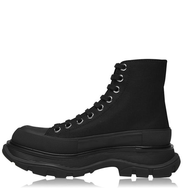 alexander mcqueen tread slick glitter high top boots