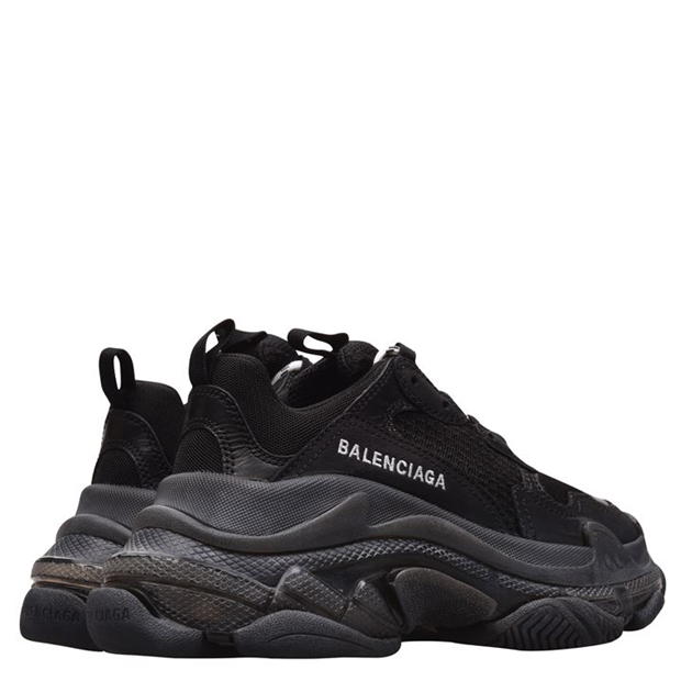 black balenciaga triple s clear sole