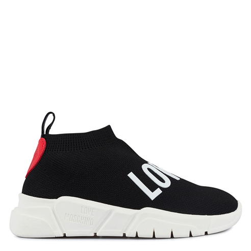 LOVE MOSCHINO - Womens Logo Strap Sock Trainers