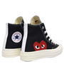 Black 1 - COMME DES GARCONS PLAY - Large Heart Chuck Taylor 70 All Star High Trainers