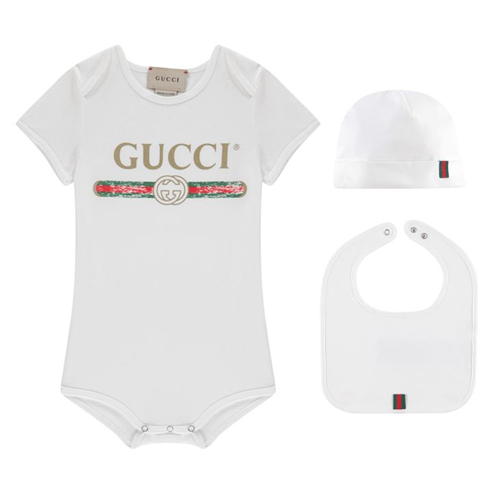 GUCCI - Baby Logo Bodysuit Set