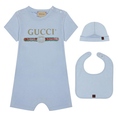 GUCCI - Baby Logo Bodysuit Set
