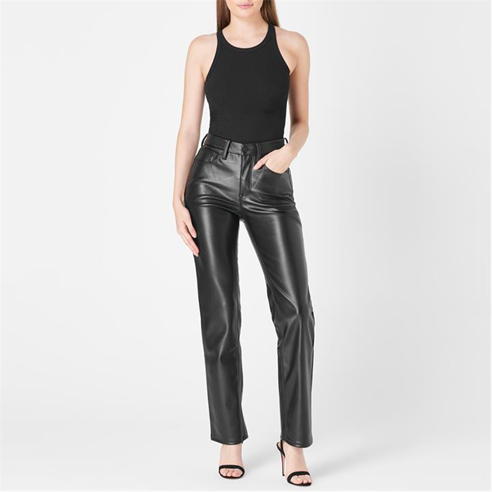 GOOD AMERICAN - Better Than Leather Good 90s Trousers