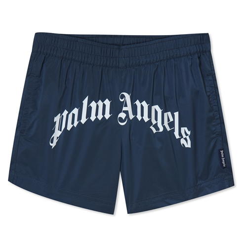 PALM ANGELS - Curved Logo Shorts