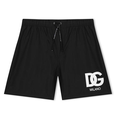 DOLCE AND GABBANA - Boys Logo Print Swim Shorts