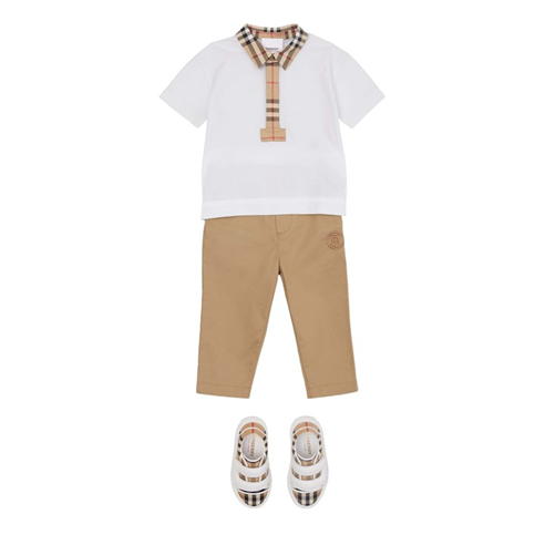 BURBERRY - Johannes Micro Check Polo Shirt