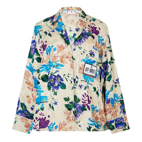 OFF WHITE - Floral Pyjama Shirt