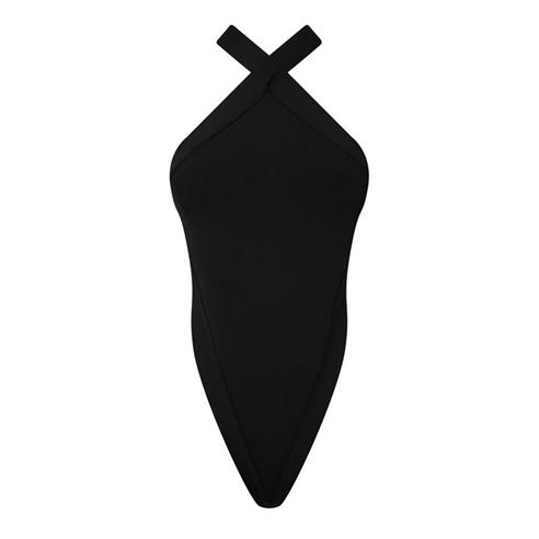 SAINT LAURENT - Backless Velvet Bodysuit