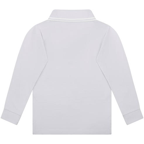 STONE ISLAND - Junior Patch Logo Long Sleeve Polo Shirt