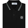 Black V0029 - STONE ISLAND - Boy'S Tipped Long Sleeve Polo Shirt