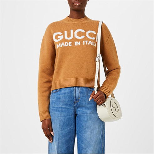 GUCCI - Made In Italy Logo Knit Jumper