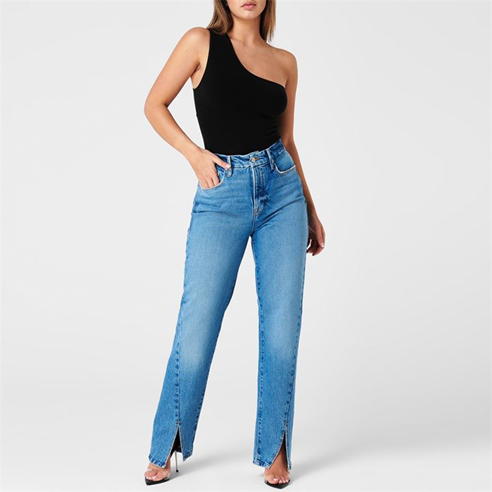 GOOD AMERICAN - Good Boy Twist Slit Jeans