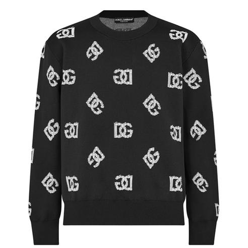 DOLCE AND GABBANA - Technical Jacquard Dg Sweater
