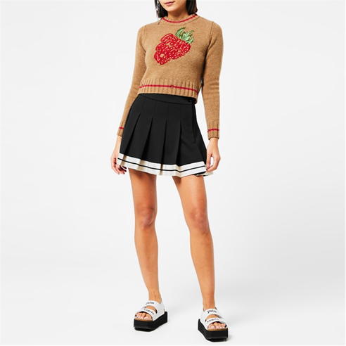 PALM ANGELS - Strawberry Cropped Knit Jumper
