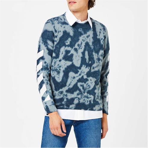 OFF WHITE - Tie Dye Knit Crew Jumper