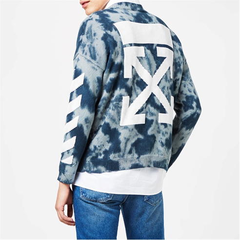 OFF WHITE - Tie Dye Knit Crew Jumper