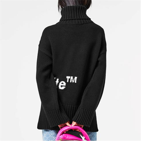 OFF WHITE - Logo Intarsia Turtleneck