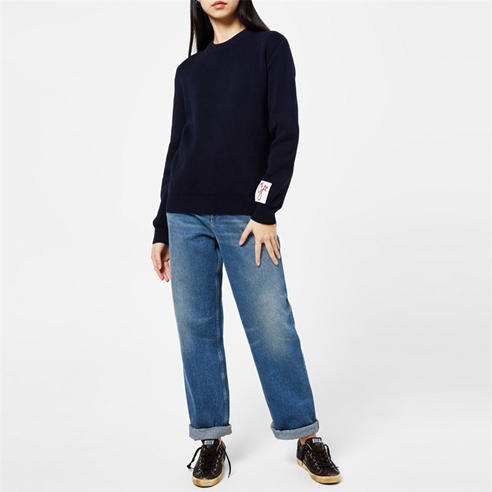 GOLDEN GOOSE - G Patch Boyfriend Knit Crewneck