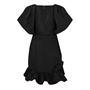 Black 99 - MSGM - Puff Sleeve Wrap Dress