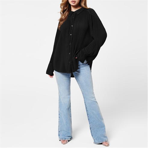 GOOD AMERICAN - Always Fits Plisse Shirt