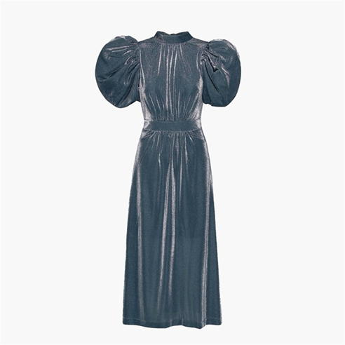 ROTATE - Puff Sleeve Midi Dress