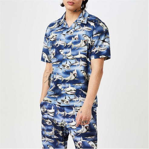 PALM ANGELS - Shark Bowling Shirt