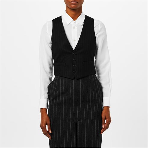 SAINT LAURENT - Saint PN STRP WCOAT Ld41