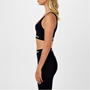 Black/Wht 1001 - PALM ANGELS - Logo Sports Bra