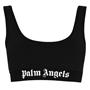 Black/Wht 1001 - PALM ANGELS - Logo Sports Bra