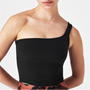 Darkest Night - BEYOND YOGA - One Shoulder Cropped Tank