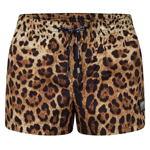 DOLCE AND GABBANA - Leopard Swim Shorts