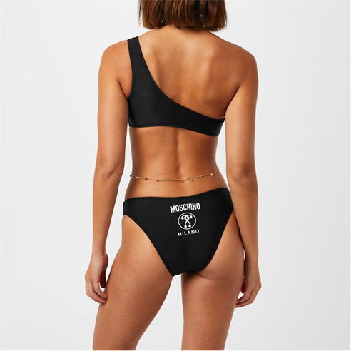 MOSCHINO - Asymmetrical Question Mark Bikini Top