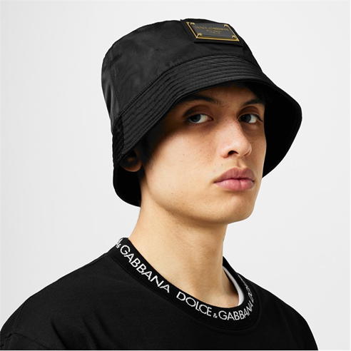 DOLCE AND GABBANA - Logo Plate Bucket Hat