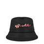 Black/Pink 1030 - OFF WHITE - Script Print Bucket Hat