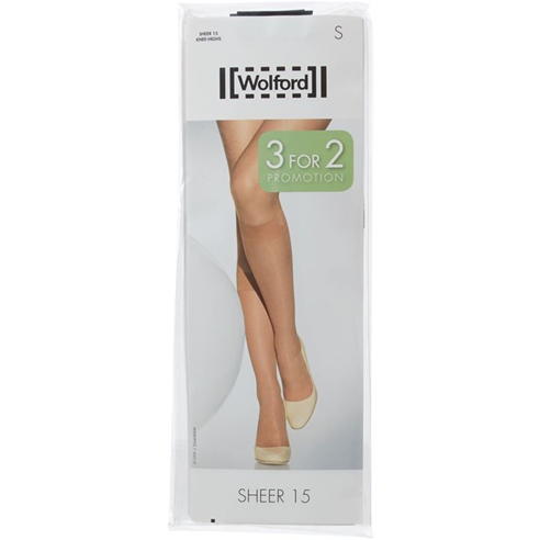 Wolford - Sheer 3 pair pack 15 denier knee high socks