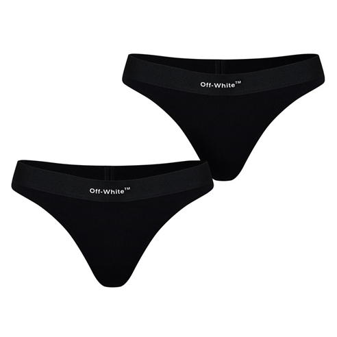 OFF WHITE - Helvetica Logo Bi Pack Thong