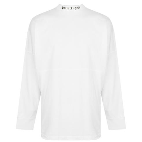 PALM ANGELS - Collar Logo Long Sleeve T Shirt