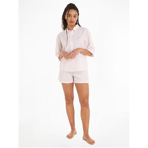 Tommy Hilfiger - SHORT SLEEVE LINNEN PJ SET