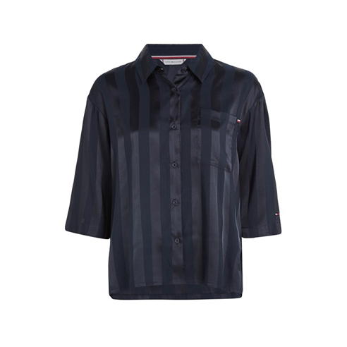 TOMMY HILFIGER - Short Sleeve Top Tonal Stripes