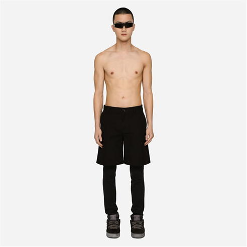 DOLCE AND GABBANA - Dg Vib3 Patch Faille Cargo Shorts