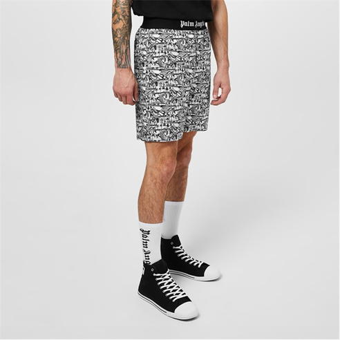 PALM ANGELS - Beach Print Shorts
