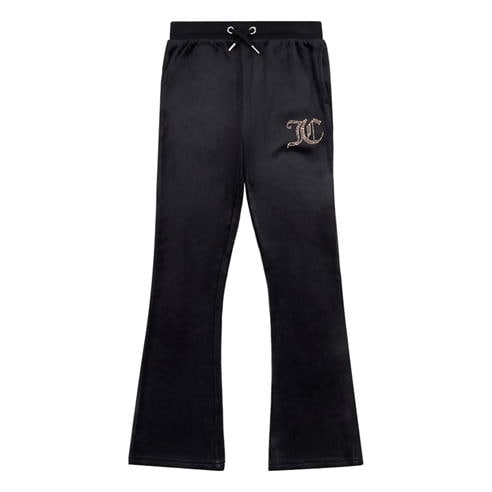 JUICY COUTURE - Girls Diamante Velour Bootcut Joggers